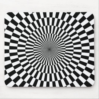 Op Art - Black and White Mouse Pad