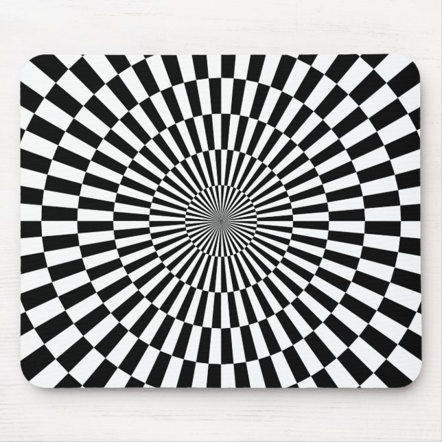 Op Art - Black and White Mouse Pad (Front)