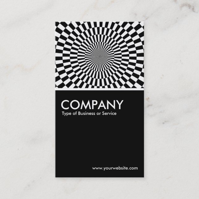 Op Art - Black Business Card (Front)