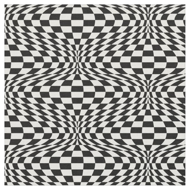 Op Art Checkerboard Fabric (Close Up)