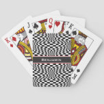 Op Art Checks Poker Cards