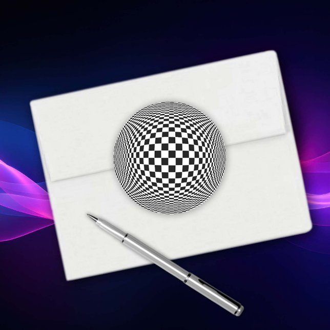 Op Art Classic Round Sticker (Op Art Classic Round Sticker)