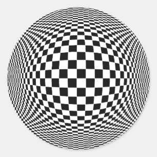 Op Art Classic Round Sticker