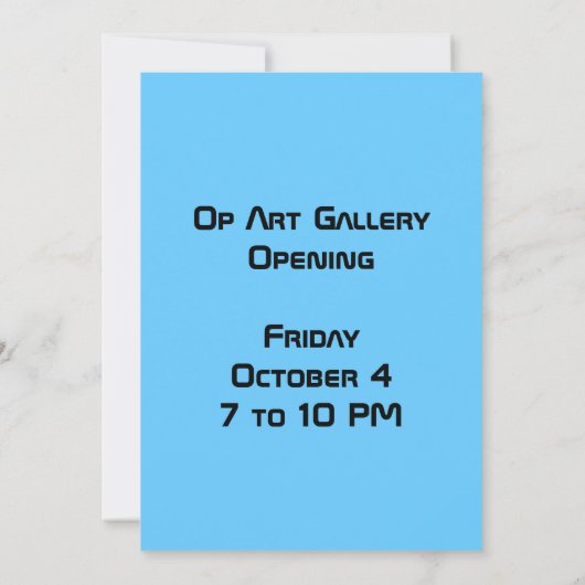 Op Art Custom Flat Card (Back)