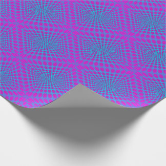 Op-Art Dots Purple and Blue Wrapping Paper