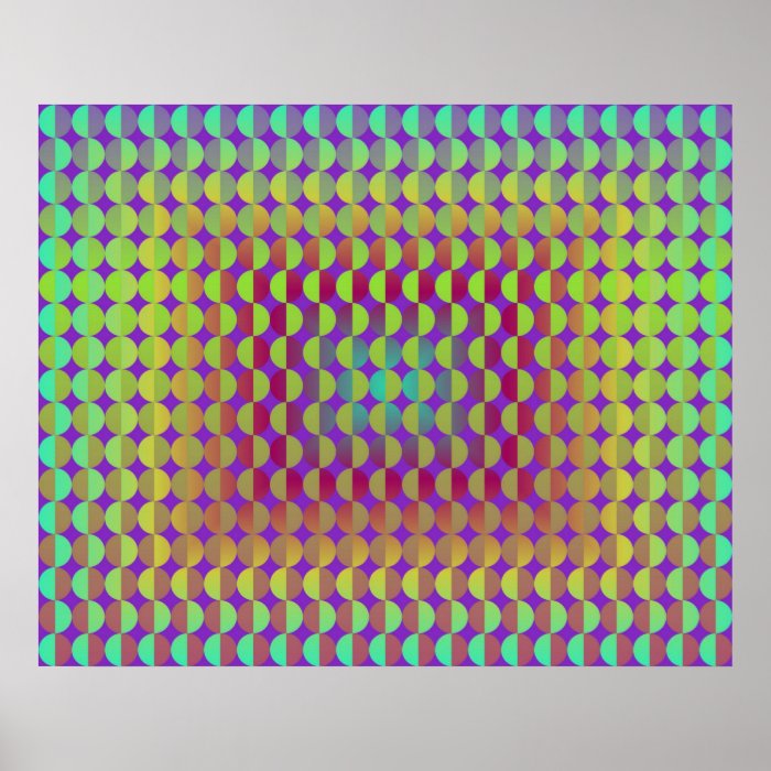 Op Art Facing Each Other Gradient Posters