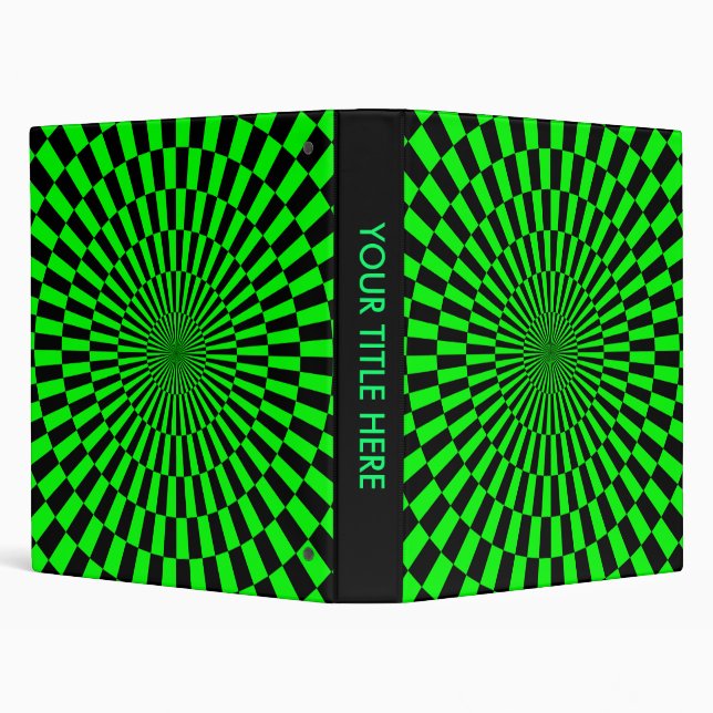 Op Art - Green and White Binder (Background)