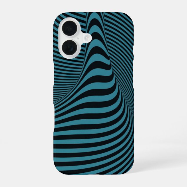 Op Art Hypnotic Liquid Waves iPhone Case (Back)
