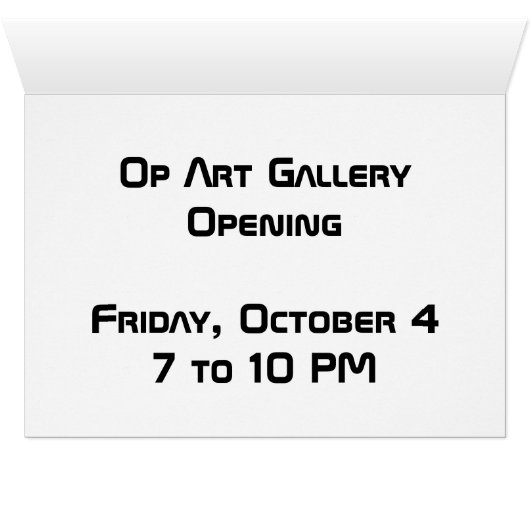 Op Art Note Card (Inside Horizontal (Bottom))