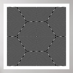 Op Art Only Symmetrical Shapes 04 Seamless Poster