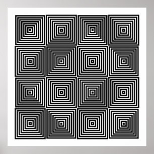 Op Art Only Symmetrical Shapes 10 Poster