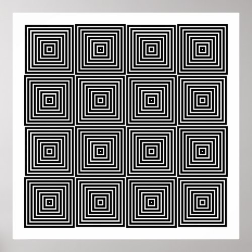 Op Art Only Symmetrical Shapes 10 Poster