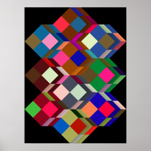 Op-Art (optical geometrical art) standard size Poster