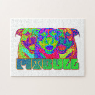 Op Art Pitbull Jigsaw Puzzle