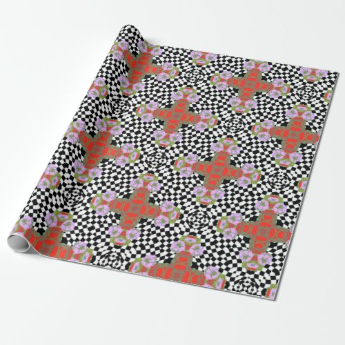Op_Art Prix Madhi Black and White Wrapping Paper