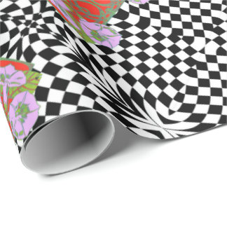 Op-Art Prix Madhi Black and White Wrapping Paper