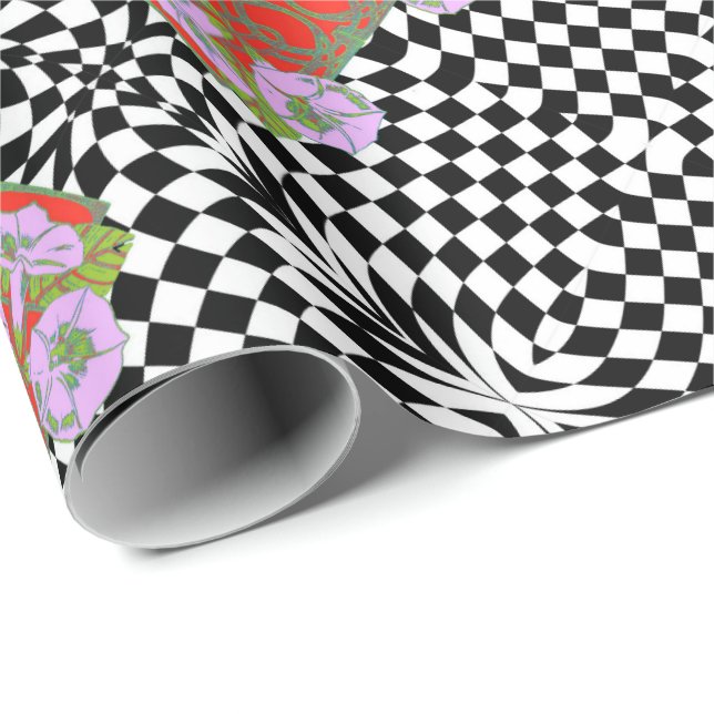 Op-Art Prix Madhi Black and White Wrapping Paper (Roll Corner)
