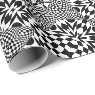 Op-Art Prix Madhi Black and White Wrapping Paper
