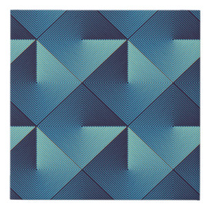 Op Art Rhombuses: Stylish Faux Canvas Print