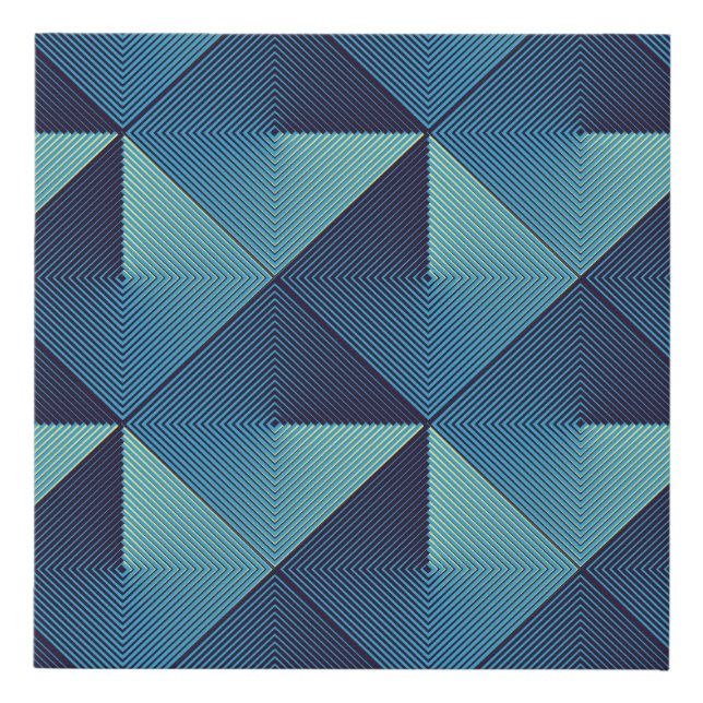 Op Art Rhombuses: Stylish Faux Canvas Print (Front)