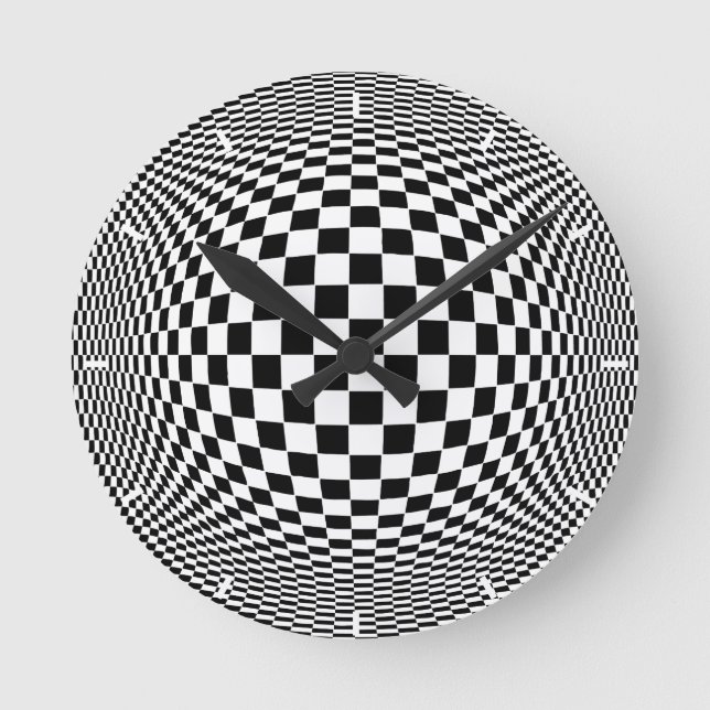 Op Art Round Clock (Front)
