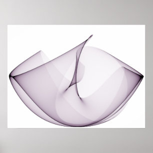 Op Art Sine Curves Three Violet Poster