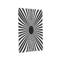 Op Art Sunburst – Black & White Abstract Poster