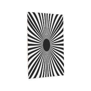 Op Art Sunburst – Black & White Abstract Poster