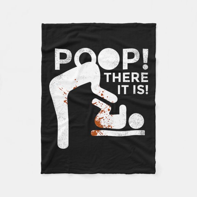 Op There It Is Mom Dad Baby Diaper Changing Funny  Fleece Blanket (Front)