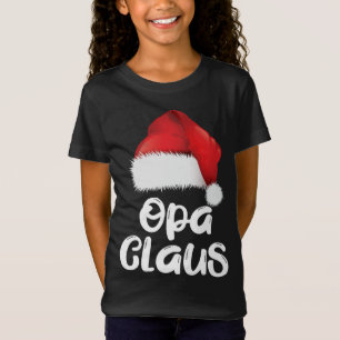 Opa Claus Christmas Family Matching Santa Hat Paja T-Shirt