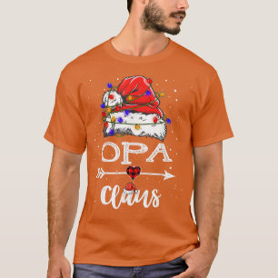 Opa Claus Christmas Light Pajama Family Matching X T-Shirt
