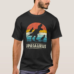 Opa Dinosaur Opasaurus 2 Two Kids Son Daughter Mom T-Shirt