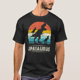 Opa Dinosaur Opasaurus 2 Two Kids Son Daughter Mom T-Shirt