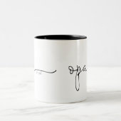 Opa Established | Grandpa Gift Two-Tone Coffee Mug (Center)