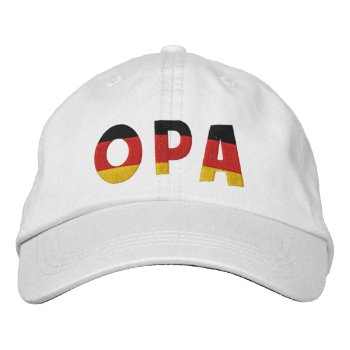 Opa German Grandfather Embroidered Cap by Oktoberfest_TShirts at Zazzle