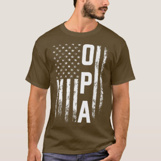 Opa Gift America Flag Gift For Men Father's Day  T-Shirt