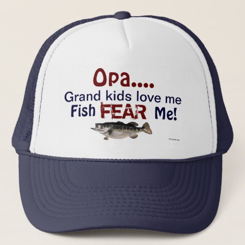 OpaGrand Kids Love Me Fish Fear Me Hat
