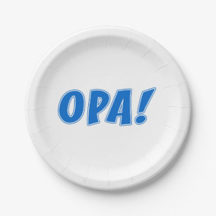 Opa Greek Celebration Paper Plates