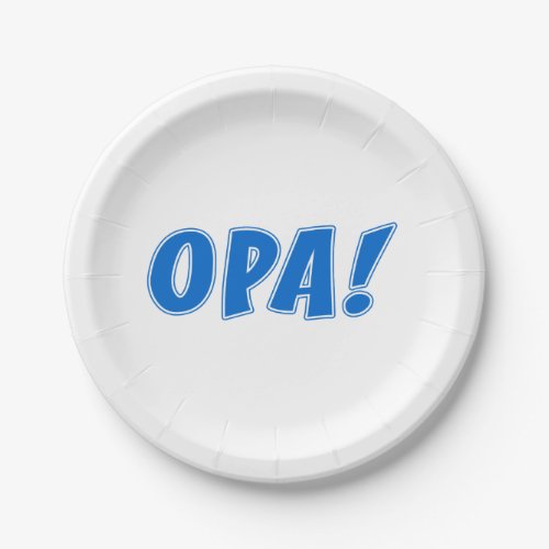 Opa Greek Celebration Paper Plates