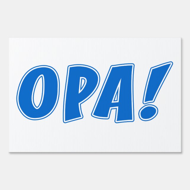 Opa Greek Celebration Sign (Front)