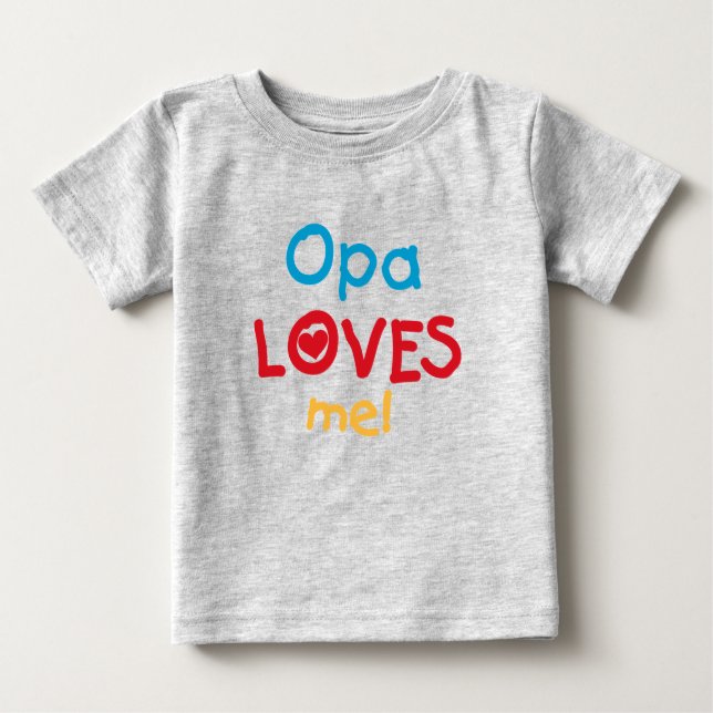 Opa Loves Me T-shirts and Gifts (Front)