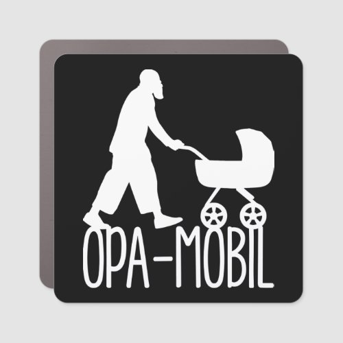 Opa Mobil silhouette Car Magnet