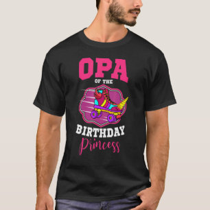 Opa Of The Birthday Princess Roller Skates Bday Sk T-Shirt
