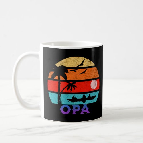 Opa Retro Sunset Ocean Grandfather Coffee Mug