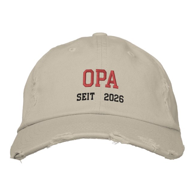 Opa   seit 2026  - German  grandpa Embroidered Baseball Cap (Front)