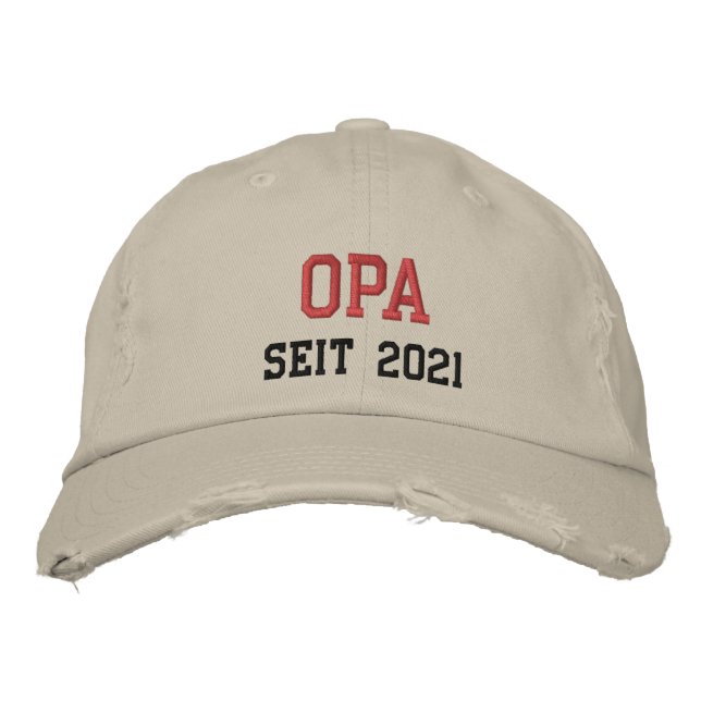 Opa   seit - German  grandpa Embroidered Baseball Cap (Front)