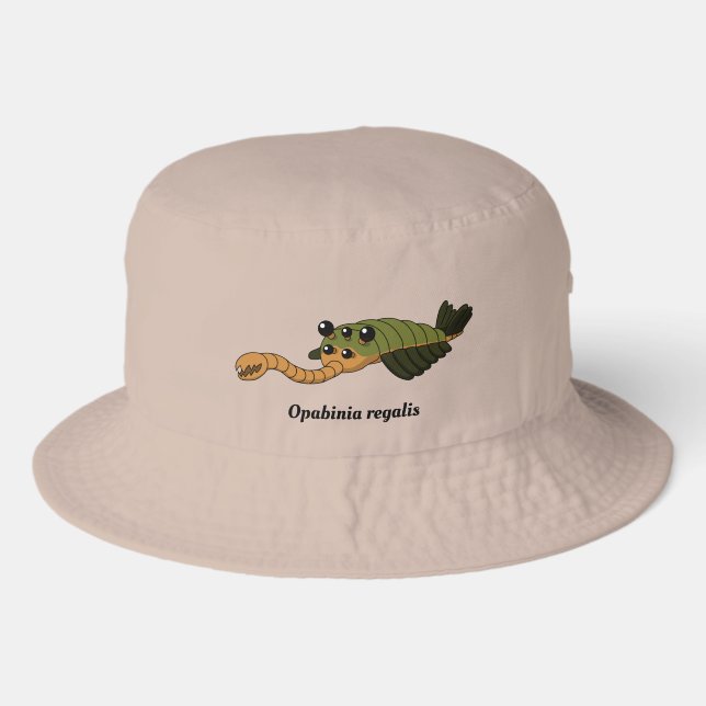 Opabinia- Prehistoric Animal Printed Bucket Hat (Front)