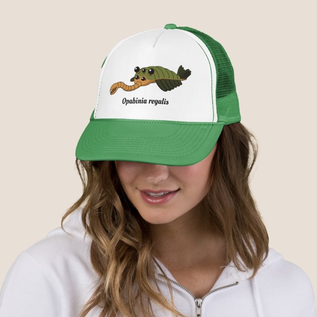 Opabinia- Prehistoric Animal Printed Trucker Hat (In Situ)