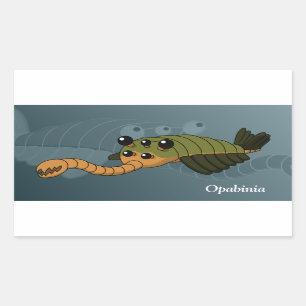 Opabinia- Prehistoric Animal Rectangular Sticker