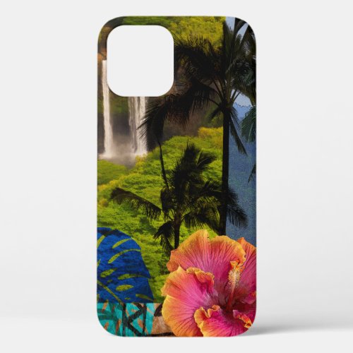 Opaekaa Falls Kauai Hawaiian Collage iPhone 12 Pro Case